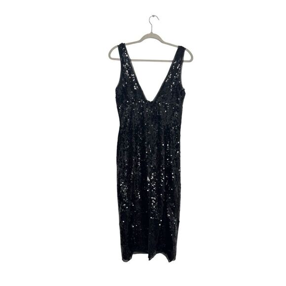 NWT J CREW Collection Sequin midi sheath dress in black - Picture 9 of 10